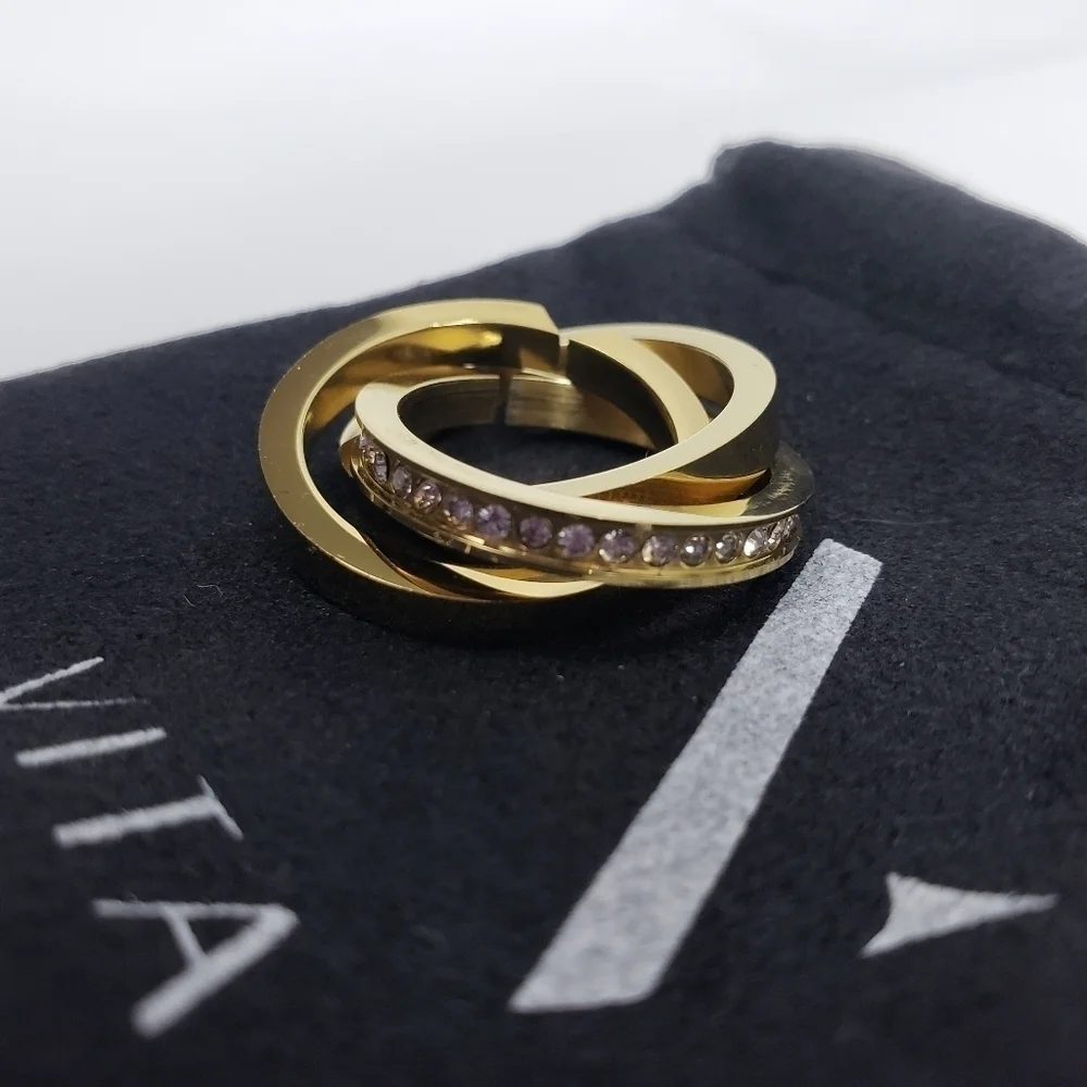 Vita Fede Cassio Pave Stackable Rings - Picture 2 of 9